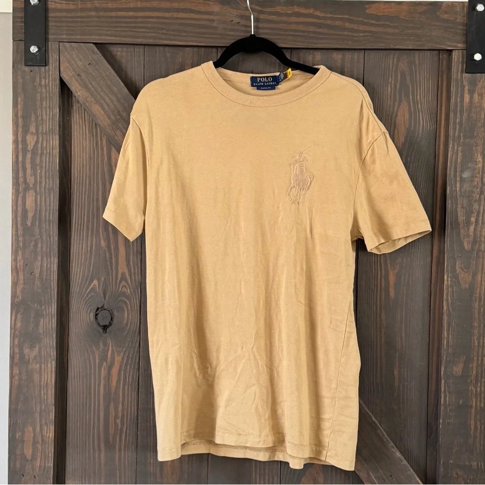 Polo Ralph Lauren Men’s Big Pony Cotton Jersey Tee Khaki‎ Size Small